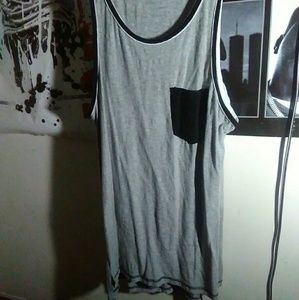 Gray & Black tank top